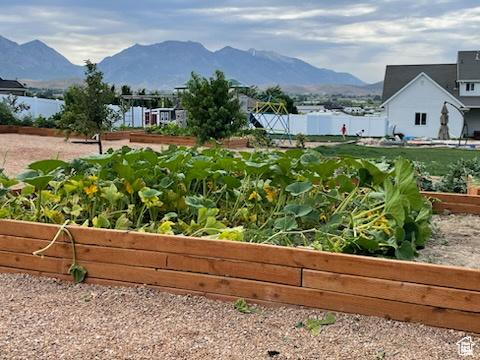 70 W 1790 N, Genola, UT 84655 - view of yard with a vegetable garden and a mountain view