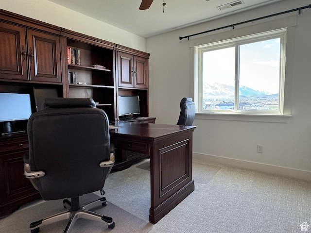 70 W 1790 N, Genola, UT 84655 - office with a ceiling fan and light colored carpet