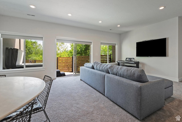 68 E Columbus Ct, Salt Lake City, UT 84103 - carpeted living area featuring recessed lighting and baseboards