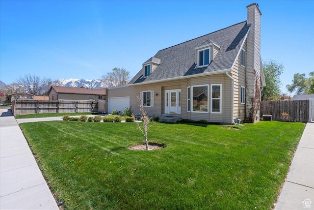 282 E 9545 S, Sandy, UT 84070 - cape cod house with an attached garage, a chimney, and a shingled roof