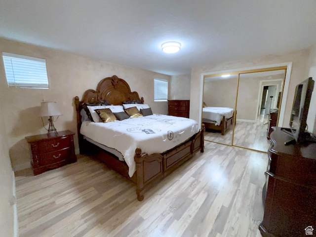 289 W Count Fleet Rd, St George, UT 84790 - bedroom with light wood-type flooring and a closet
