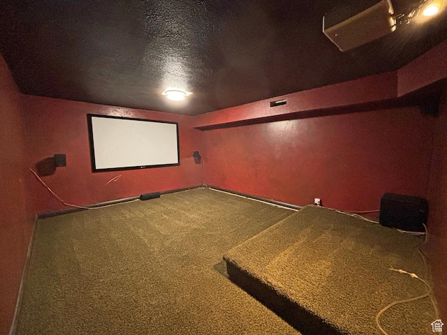 289 W Count Fleet Rd, St George, UT 84790 - carpeted cinema room with a textured ceiling