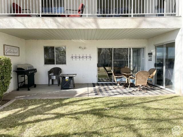 1845 Canyon Dr W Unit 1206, St George, UT 84770 - patio / terrace with grilling area, a patio, and a yard