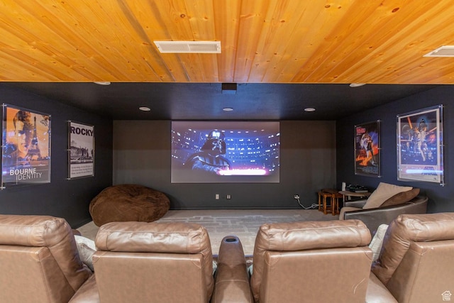 3572 Wild Mare Way, Heber City, UT 84032 - home theater room featuring wooden ceiling