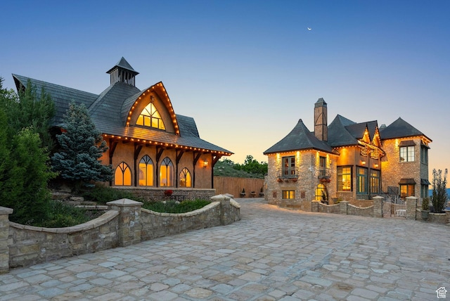 1526 W Red Hawk Trl, Park City, UT 84098 - view of front of home featuring a chimney and stone siding