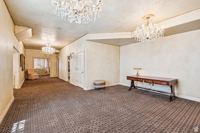 1526 W Red Hawk Trl, Park City, UT 84098 - hall featuring a chandelier and carpet