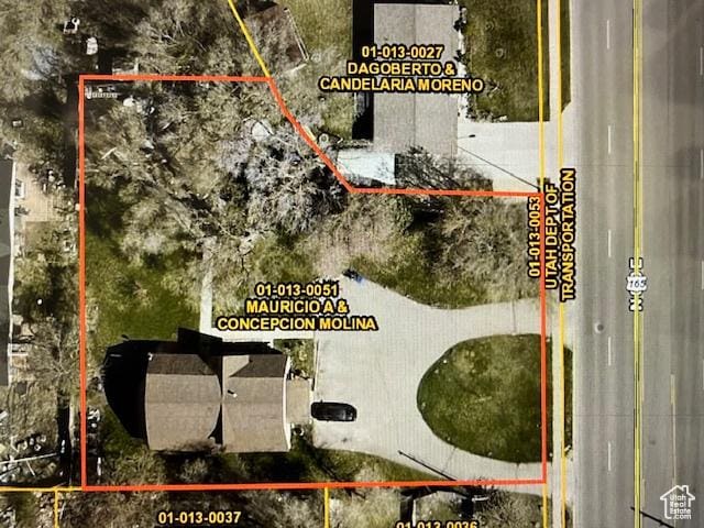 165 N 800 E, Hyrum, UT 84319 - map of property location with property parcel outlined