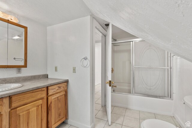 165 N 800 E, Hyrum, UT 84319 - full bath with vanity, tile patterned floors, and combined bath / shower with glass door