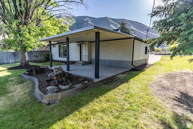 170 S 1300 E, Springville, UT 84663 - view of side of home featuring a mountain view and a patio area