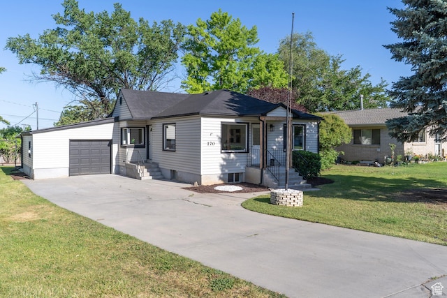 170 S 1300 E, Springville, UT 84663 - view of front of property with an attached garage, concrete driveway, and a front lawn