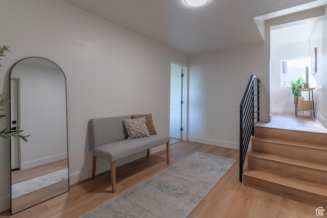 170 S 1300 E, Springville, UT 84663 - living area with wood finished floors and stairway
