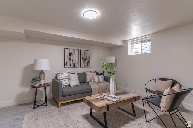 170 S 1300 E, Springville, UT 84663 - living area featuring a textured ceiling and light colored carpet