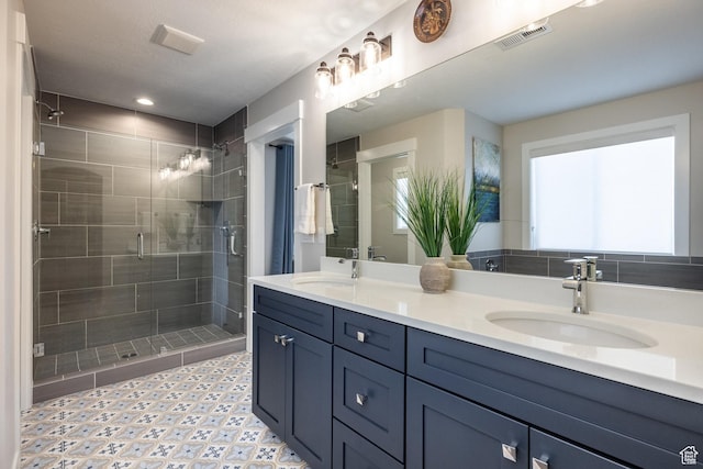 1476 W Stone Gate Dr, Saratoga Springs, UT 84045 - full bath featuring a shower stall and double vanity