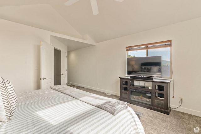 5150 Cove Canyon Dr Unit A, Park City, UT 84098 - unfurnished bedroom with vaulted ceiling, carpet, and ceiling fan