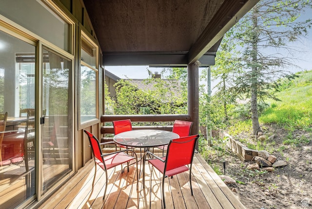 5150 Cove Canyon Dr Unit A, Park City, UT 84098 - deck with outdoor dining area