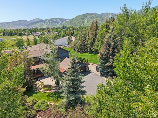 2570 Aspen Springs Dr, Park City, UT 84060 - aerial view of property and surrounding area featuring mountains