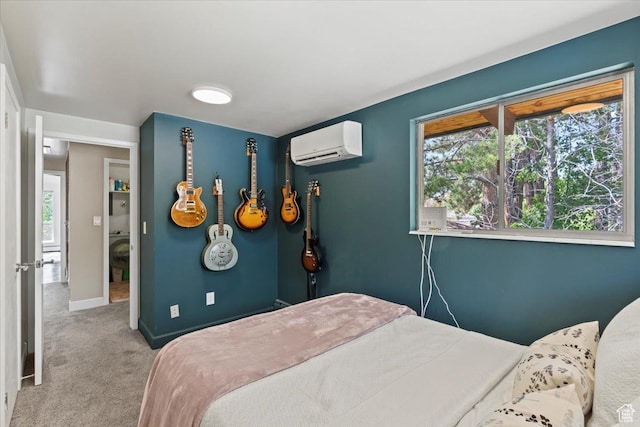 4560 S Wallace Ln, Holladay, UT 84117 - carpeted bedroom with a wall unit AC and baseboards