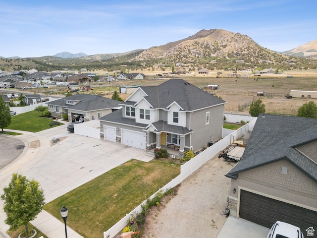 13698 S Black Hoof Cir, Herriman, UT 84096 - aerial view of residential area with a mountainous background