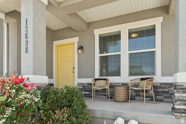 13698 S Black Hoof Cir, Herriman, UT 84096 - doorway to property with stucco siding