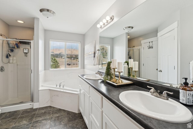 13698 S Black Hoof Cir, Herriman, UT 84096 - full bath with a garden tub, a stall shower, and double vanity