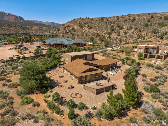 34 Valley View Dr, Springdale, UT 84767 - aerial view of property and surrounding area with a mountainous background