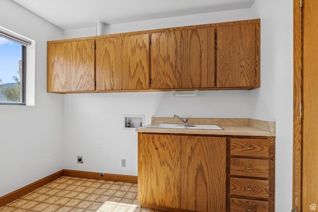 34 Valley View Dr, Springdale, UT 84767 - laundry area featuring cabinet space, hookup for a washing machine, hookup for an electric dryer, and light flooring