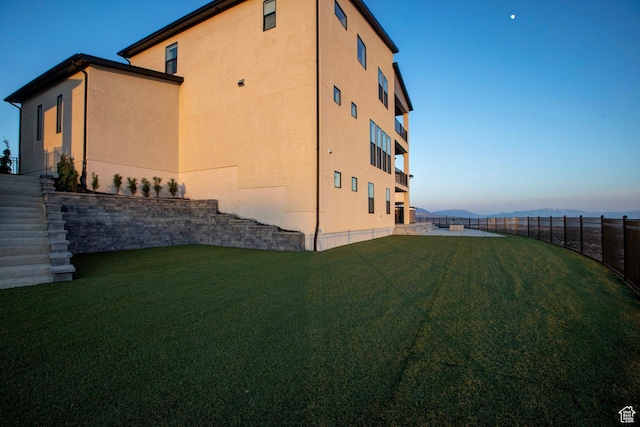 4473 N Solstice Dr, Lehi, UT 84043 - view of side of property with stucco siding and stairs