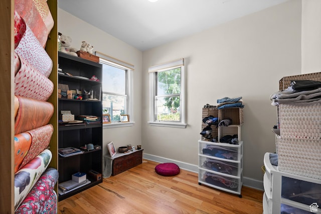 454 E Bryan Ave, Salt Lake City, UT 84115 - workout area with wood finished floors and baseboards