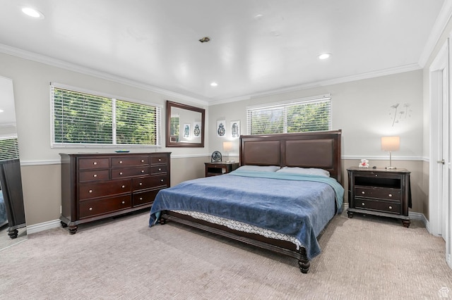 1775 S 290 E, Orem, UT 84058 - bedroom with light carpet, crown molding, and recessed lighting
