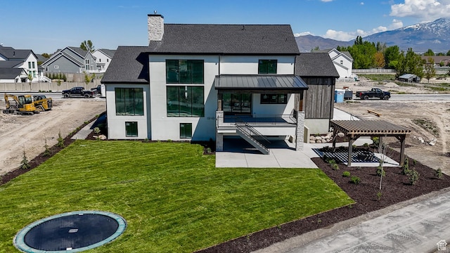 1889 W 1400 S, Lehi, UT 84043 - back of property with stucco siding, a lawn, and roof with shingles