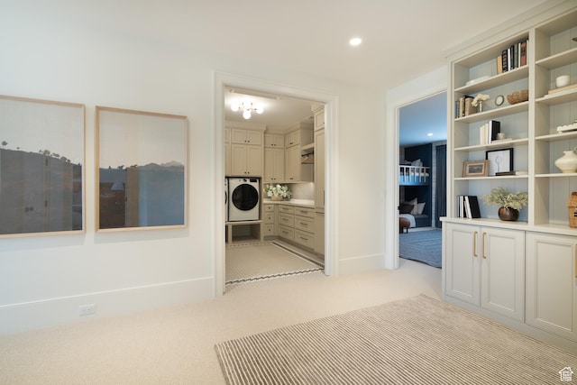 1889 W 1400 S, Lehi, UT 84043 - hall featuring washer / dryer and light carpet