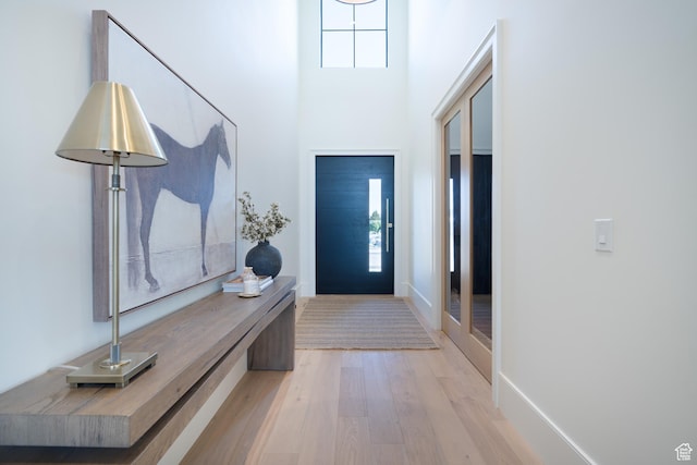 1889 W 1400 S, Lehi, UT 84043 - entrance foyer with light wood-style floors and a towering ceiling