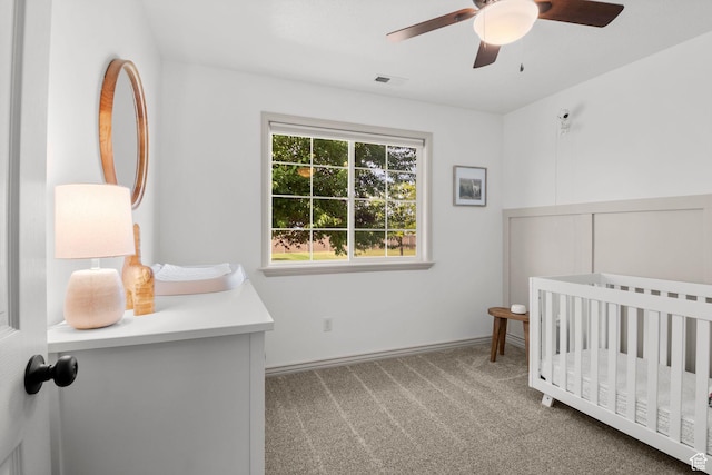5335 W 5500 S, Hooper, UT 84315 - bedroom featuring a crib, carpet, and ceiling fan