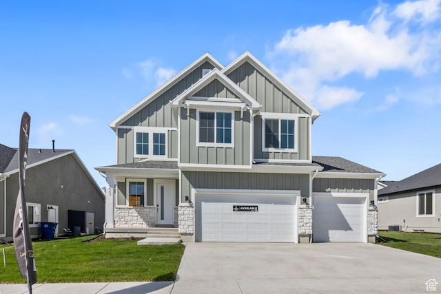 223 E 580 N, Providence, UT 84332 - craftsman inspired home with board and batten siding, stone siding, and a front yard