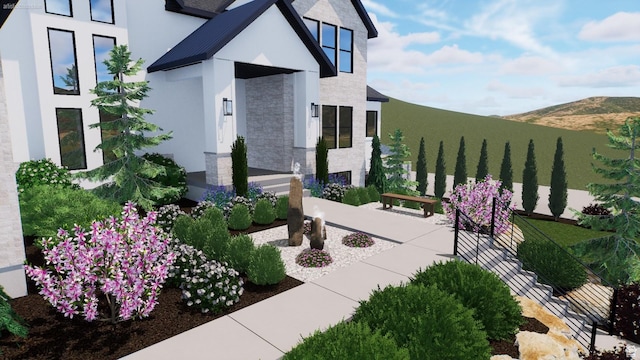 292 N Flag Rock Dr, Farmington, UT 84025 - exterior space with a mountain view