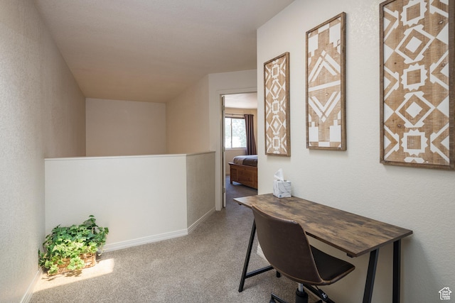 3287 E Fairway Loop, Moab, UT 84532 - office area featuring carpet flooring and a textured wall