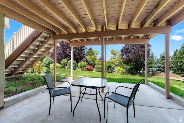 328 S 1060 E, Santaquin, UT 84655 - view of patio with stairs and outdoor dining space