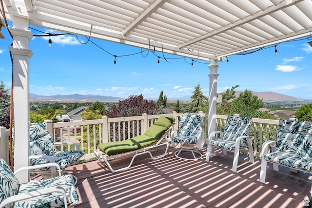 328 S 1060 E, Santaquin, UT 84655 - wooden deck with a mountain view