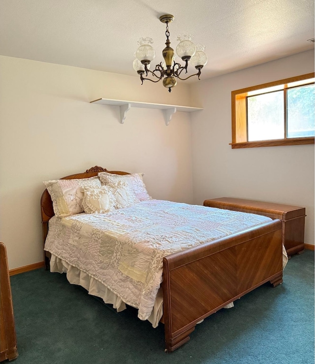 1177 W 2060 N, Helper, UT 84526 - carpeted bedroom featuring a chandelier and baseboards
