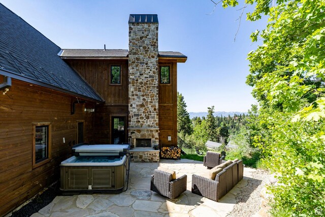 1766 W Arapaho Dr, Wanship, UT 84017 - view of patio / terrace with a fireplace