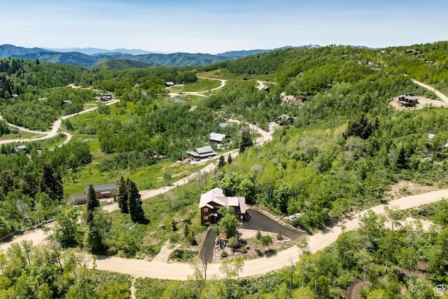 1766 W Arapaho Dr, Wanship, UT 84017 - drone / aerial view of a heavily wooded area and mountains