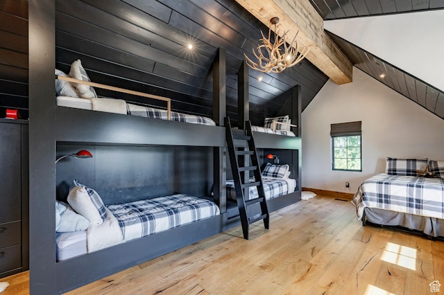 1766 W Arapaho Dr, Wanship, UT 84017 - bedroom featuring hardwood / wood-style flooring and a chandelier