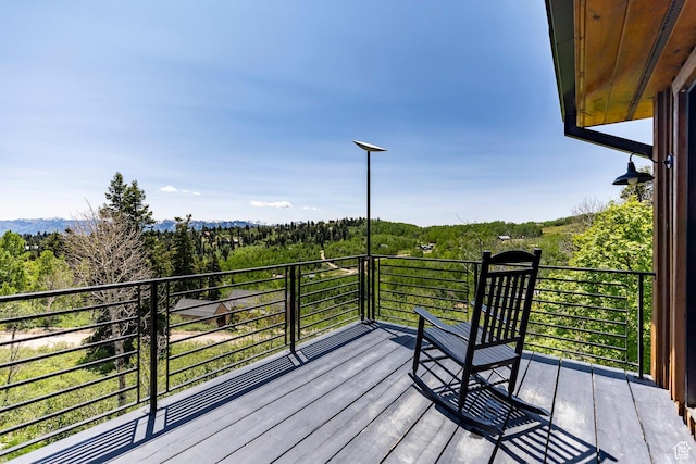 1766 W Arapaho Dr, Wanship, UT 84017 - wooden deck with a forest view