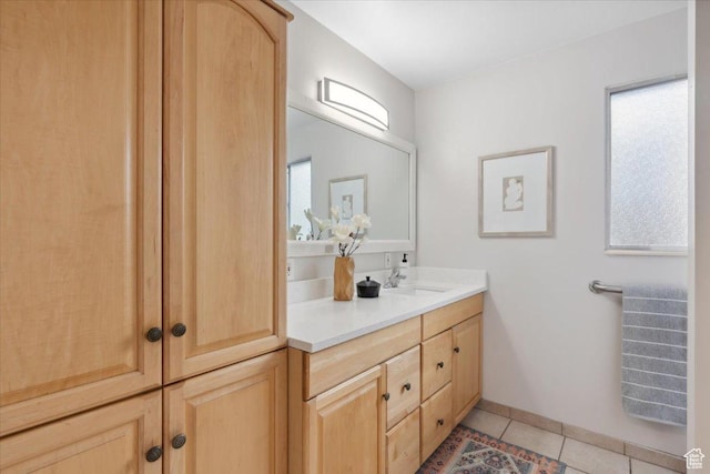 1881 S Foothill Dr E, Salt Lake City, UT 84108 - bathroom with vanity and tile patterned flooring