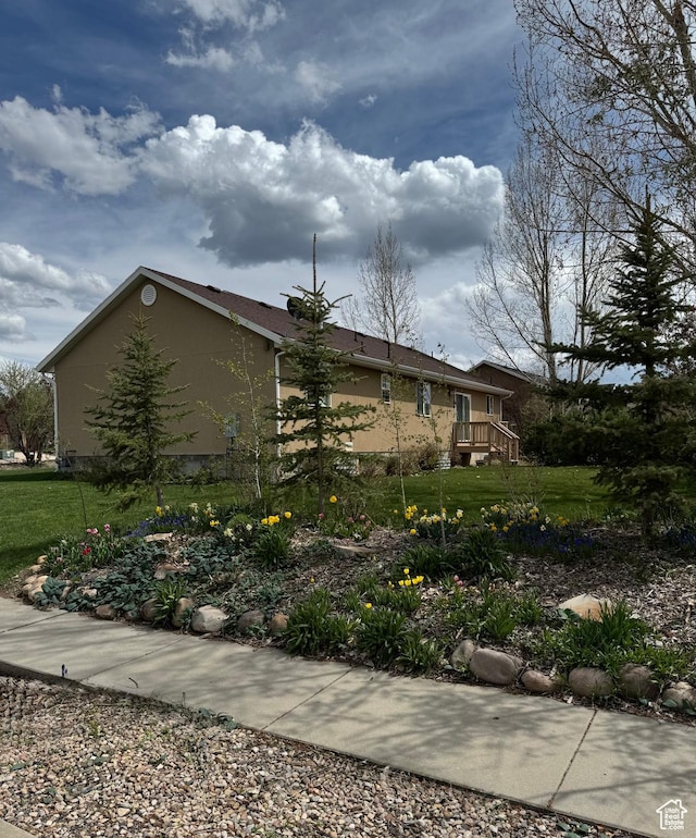 471 N 100 W, Kamas, UT 84036 - view of property exterior featuring a lawn