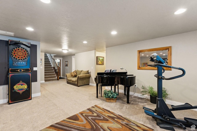 5673 S Wilson View Ct, Holladay, UT 84121 - exercise room featuring carpet floors and recessed lighting