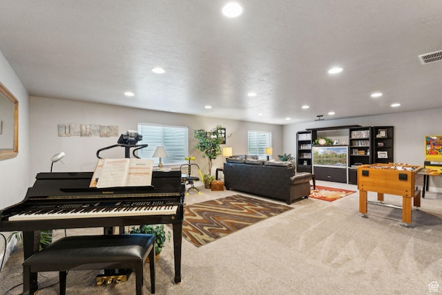 5673 S Wilson View Ct, Holladay, UT 84121 - carpeted living area with recessed lighting