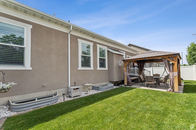 5673 S Wilson View Ct, Holladay, UT 84121 - view of yard featuring a gazebo and a patio area