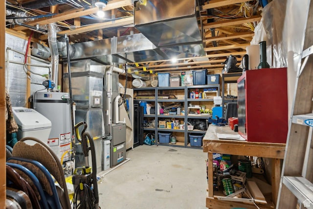 5673 S Wilson View Ct, Holladay, UT 84121 - unfinished below grade area featuring water heater and heating unit