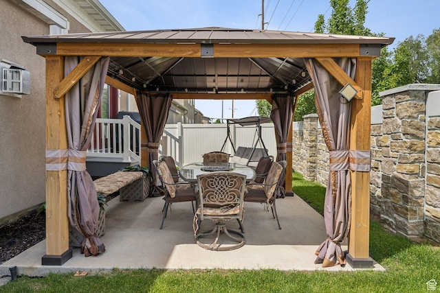 5673 S Wilson View Ct, Holladay, UT 84121 - view of patio / terrace featuring a gazebo and outdoor dining area